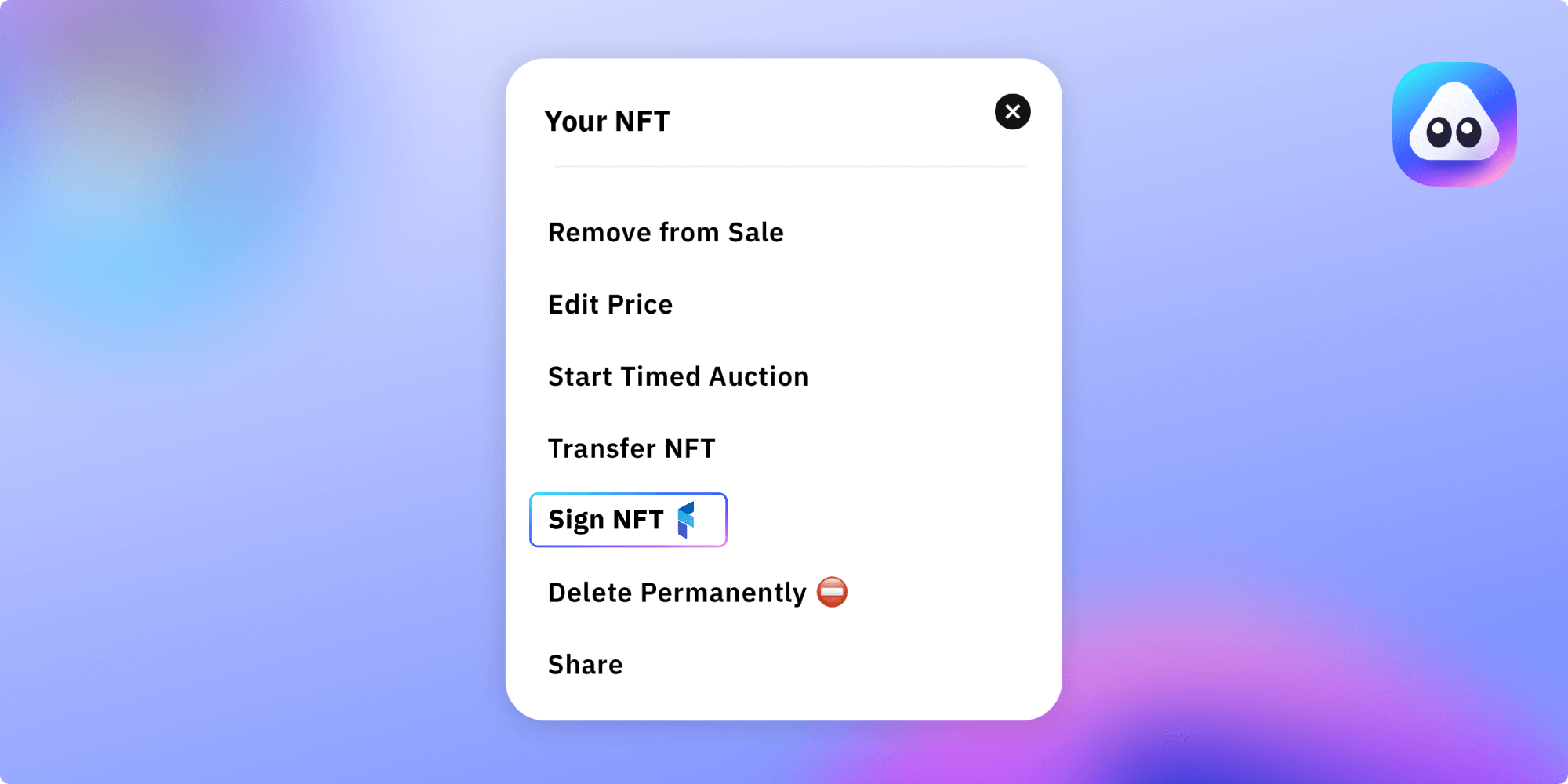 FIO Protocol NFT signature integration on AirNFTs webApp