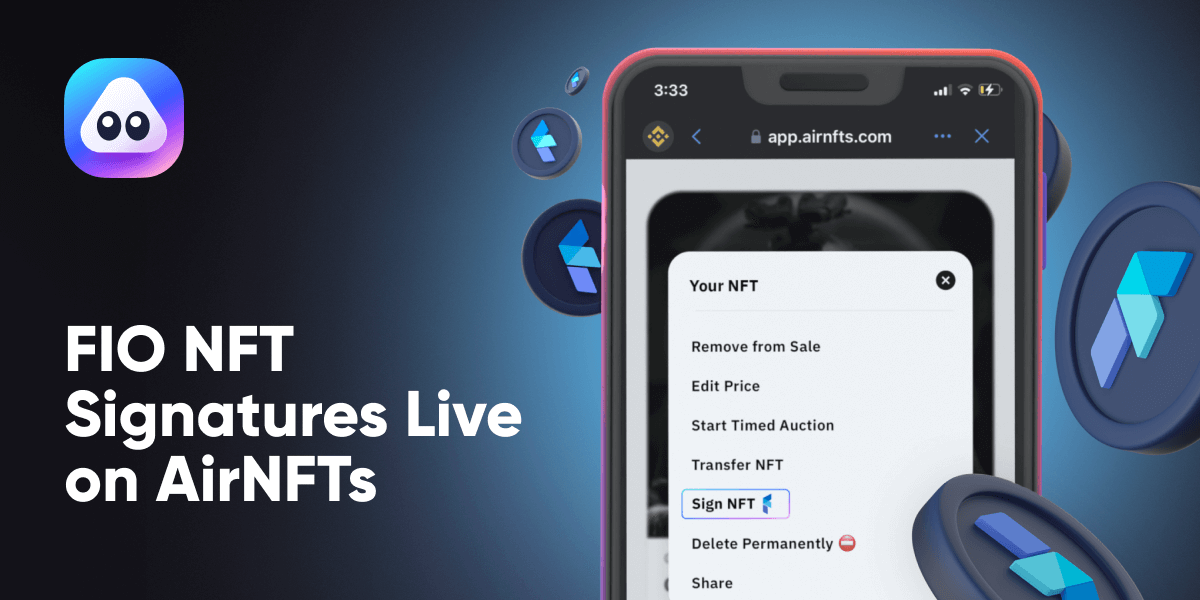 AirNFTs Integrates FIO Protocol For Enhanced User Experience article cover