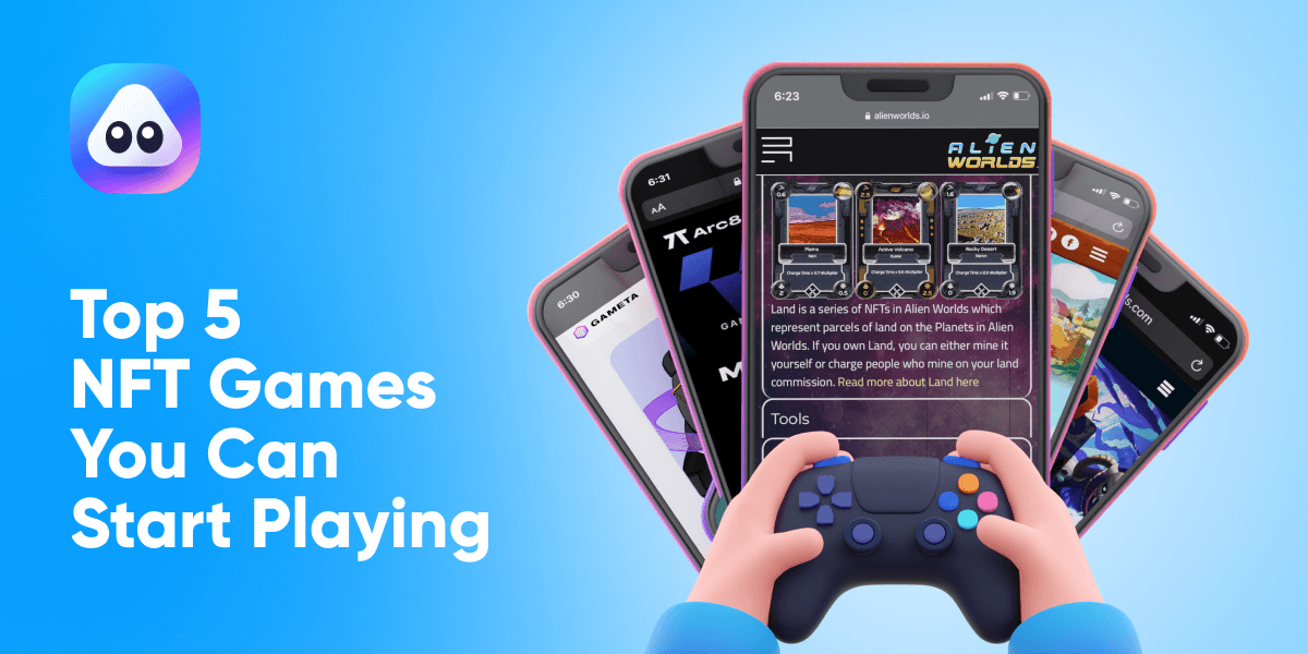 Top 5 NFT Games You Can Start Playing article cover