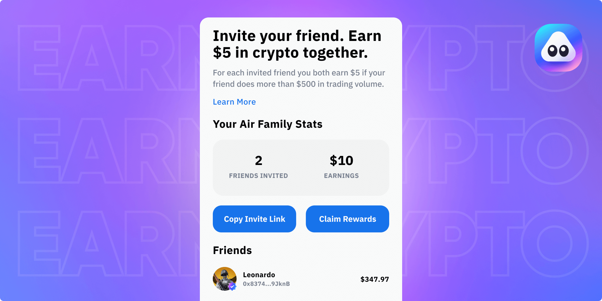 AirNFTs referral program : step 3