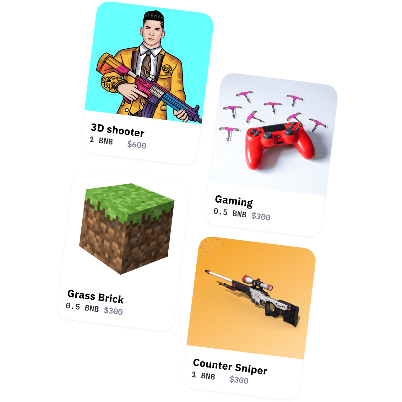 Game NFT Marketplace Illustration