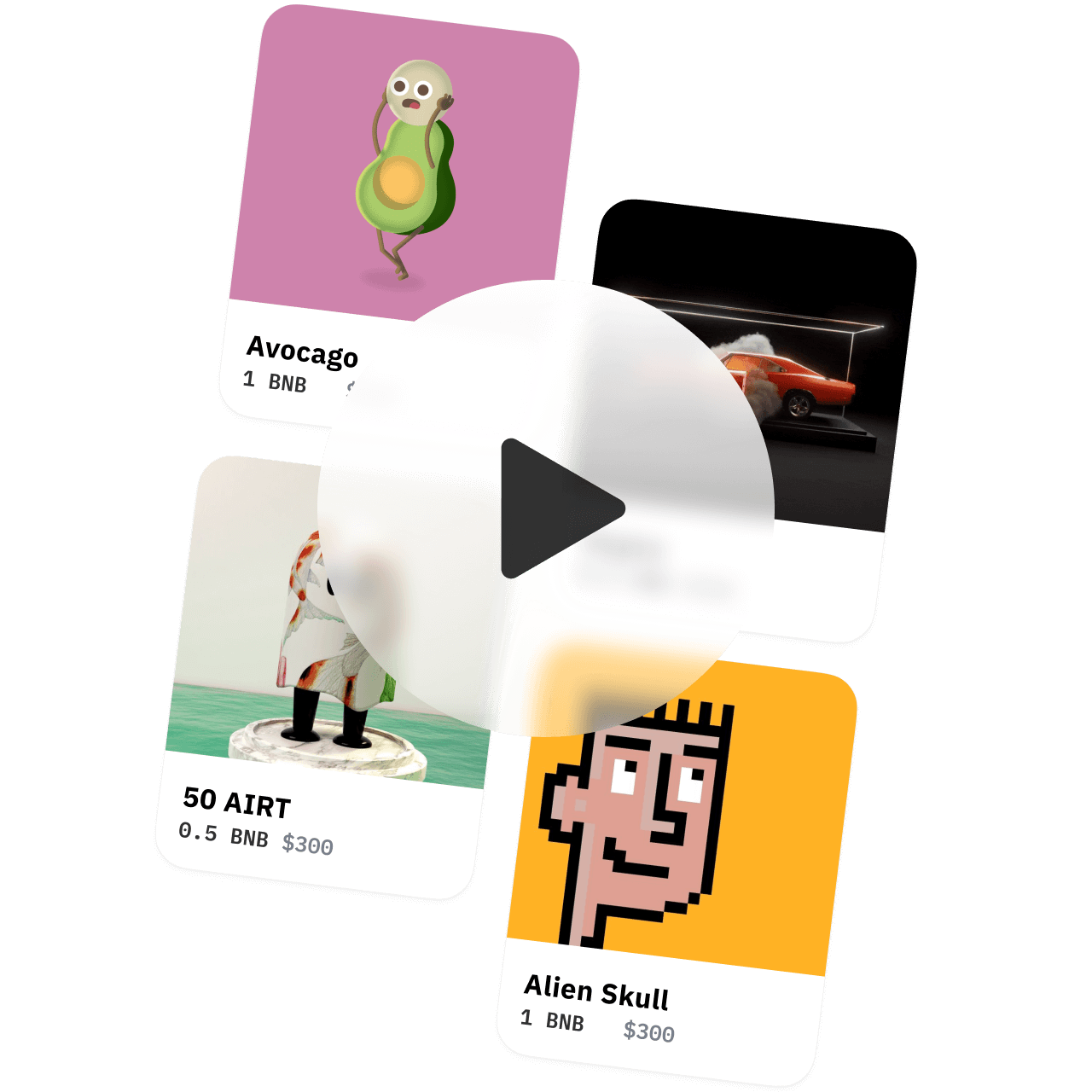 Video NFT Marketplace Illustration